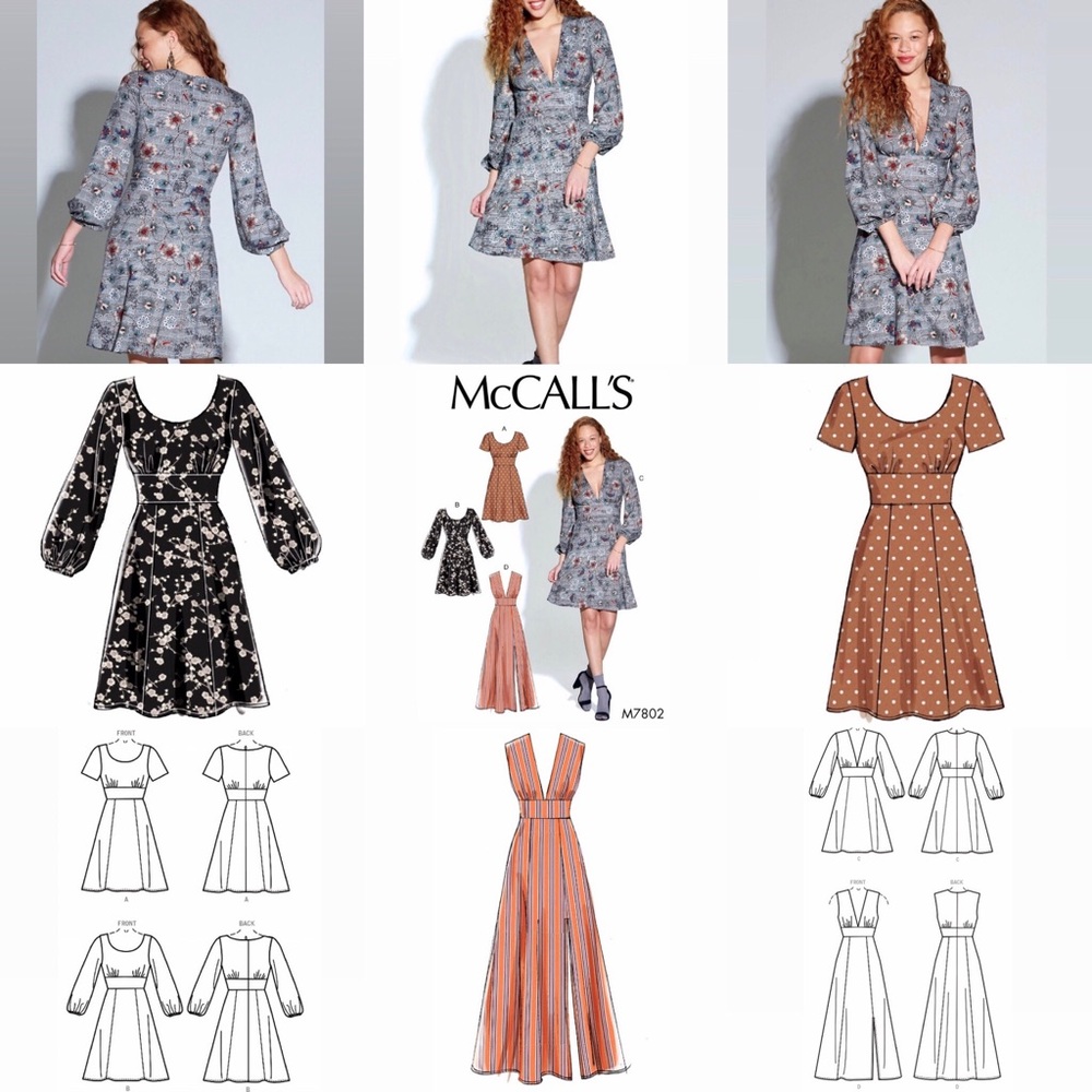 NWT McCall’s Sewing Pattern 7802 Dress